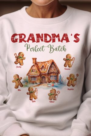 Christmas Gift For Grandma Gingerbread Perfect Batch - Personalized Sweatshirt