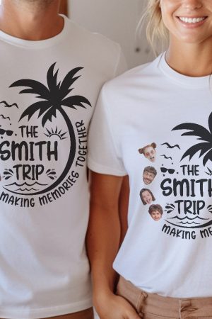 Family Vacation - Personalized Photo Matching Shirt And Baby Onesie