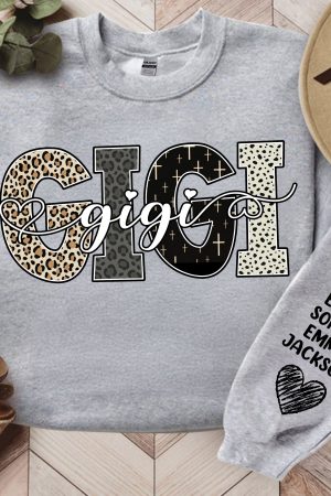 Grandma, Gigi, Nana Custom With Grandkids Names - Bible Style Design - Personalized Sweatshirt