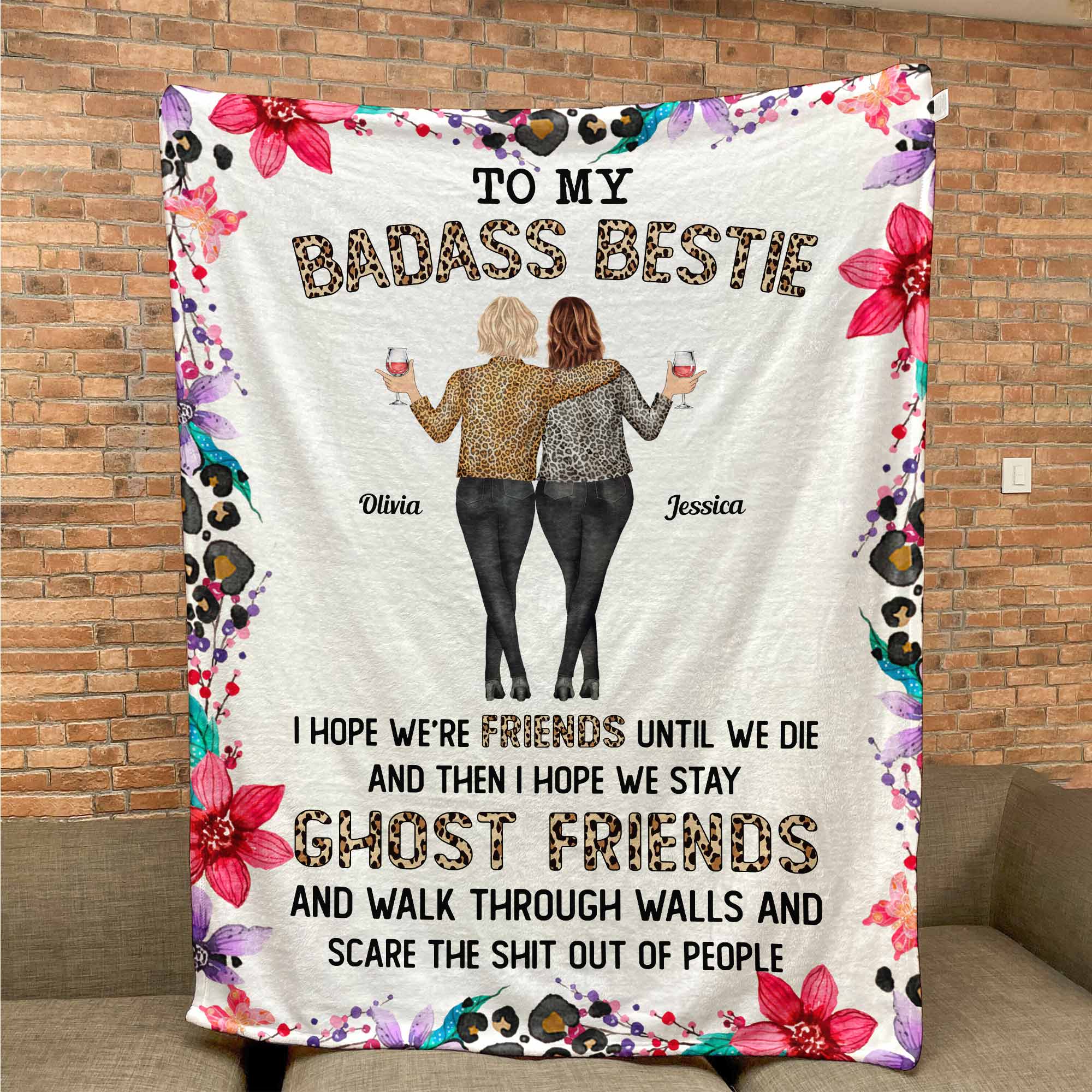 I Hope We're Friends Until We Die - Personalized Blanket Big Size