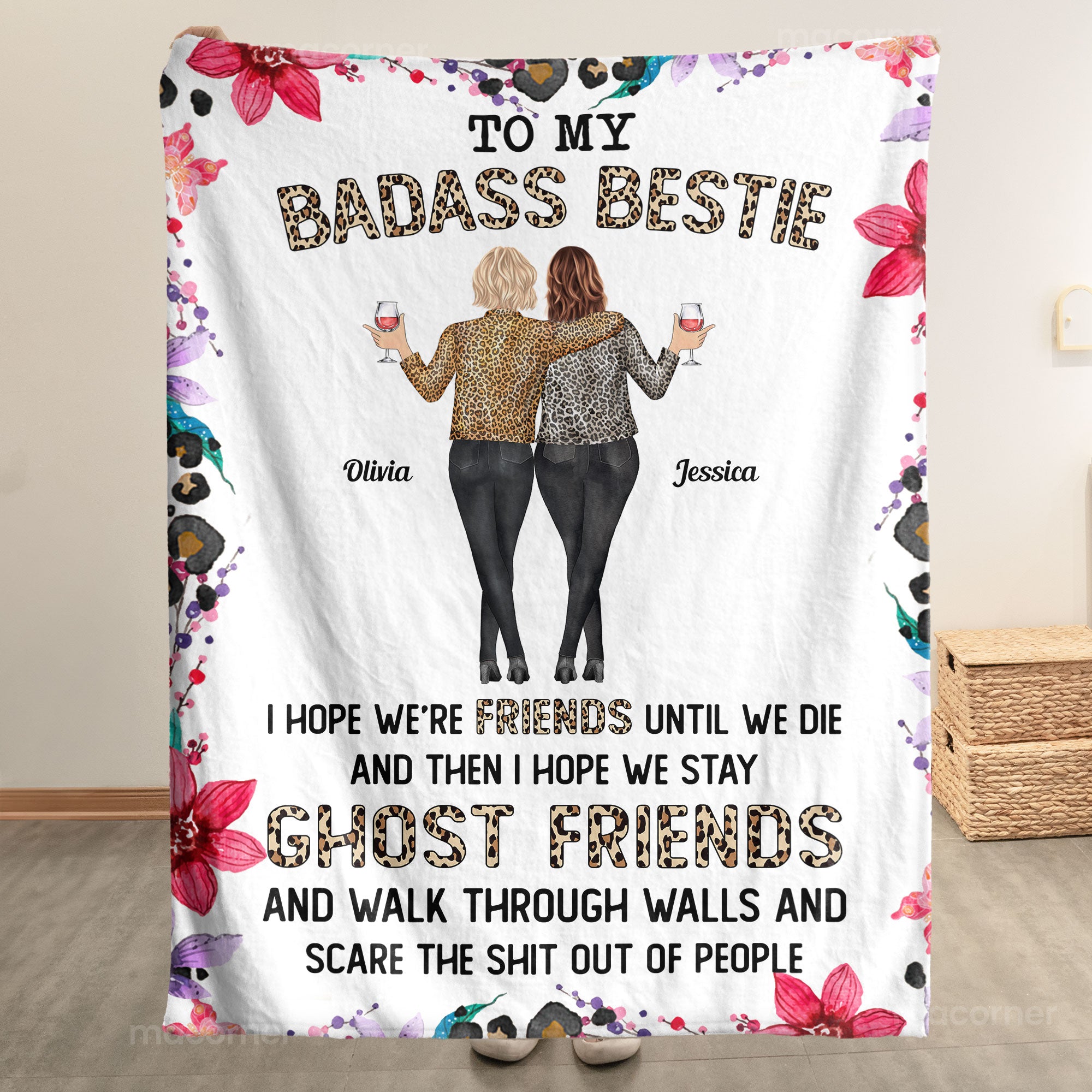 I Hope We're Friends Until We Die - Personalized Blanket Big Size - Image 2