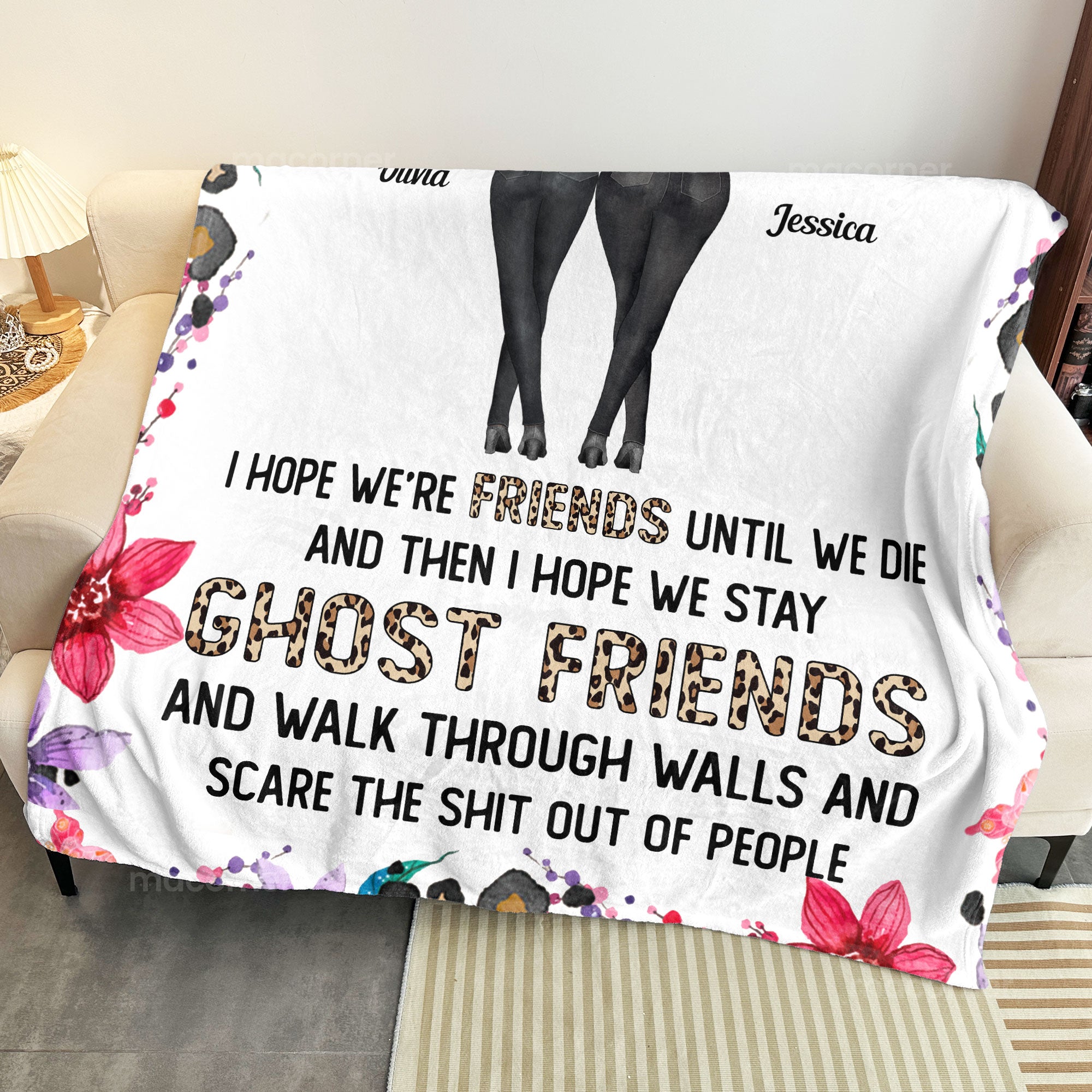 I Hope We're Friends Until We Die - Personalized Blanket Big Size - Image 5