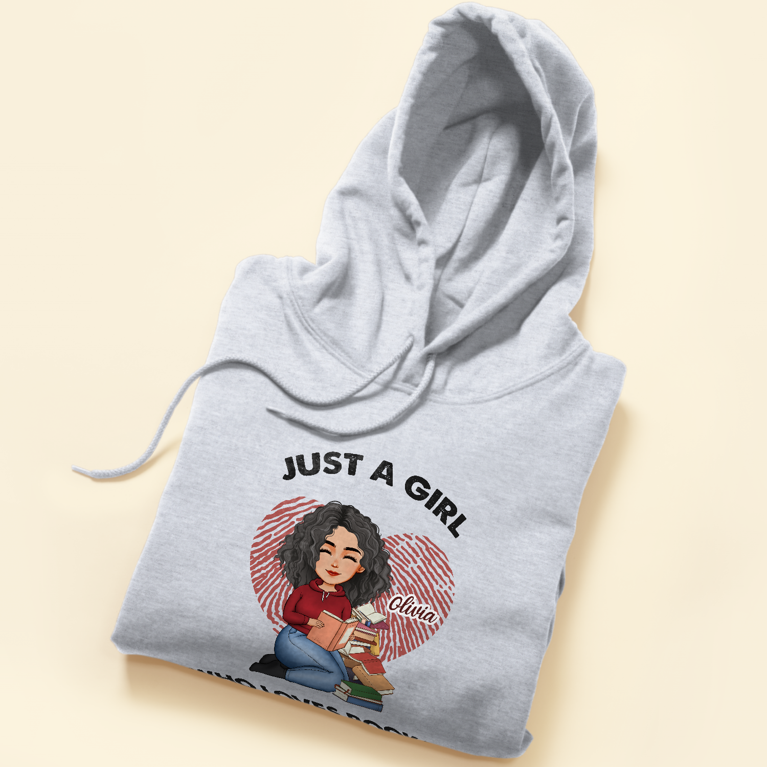 Just A Girl Who Loves Books - PersonalizedOne Size Shirt - Birthday, Loving Gift For Book Lovers, Bookworm - Image 5