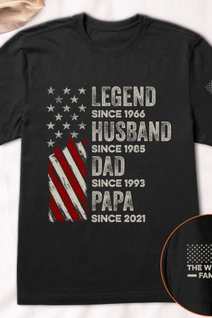 Legend, Husband, Dad And Grandpa Custom Family Name - PersonalizedOne Size Shirt
