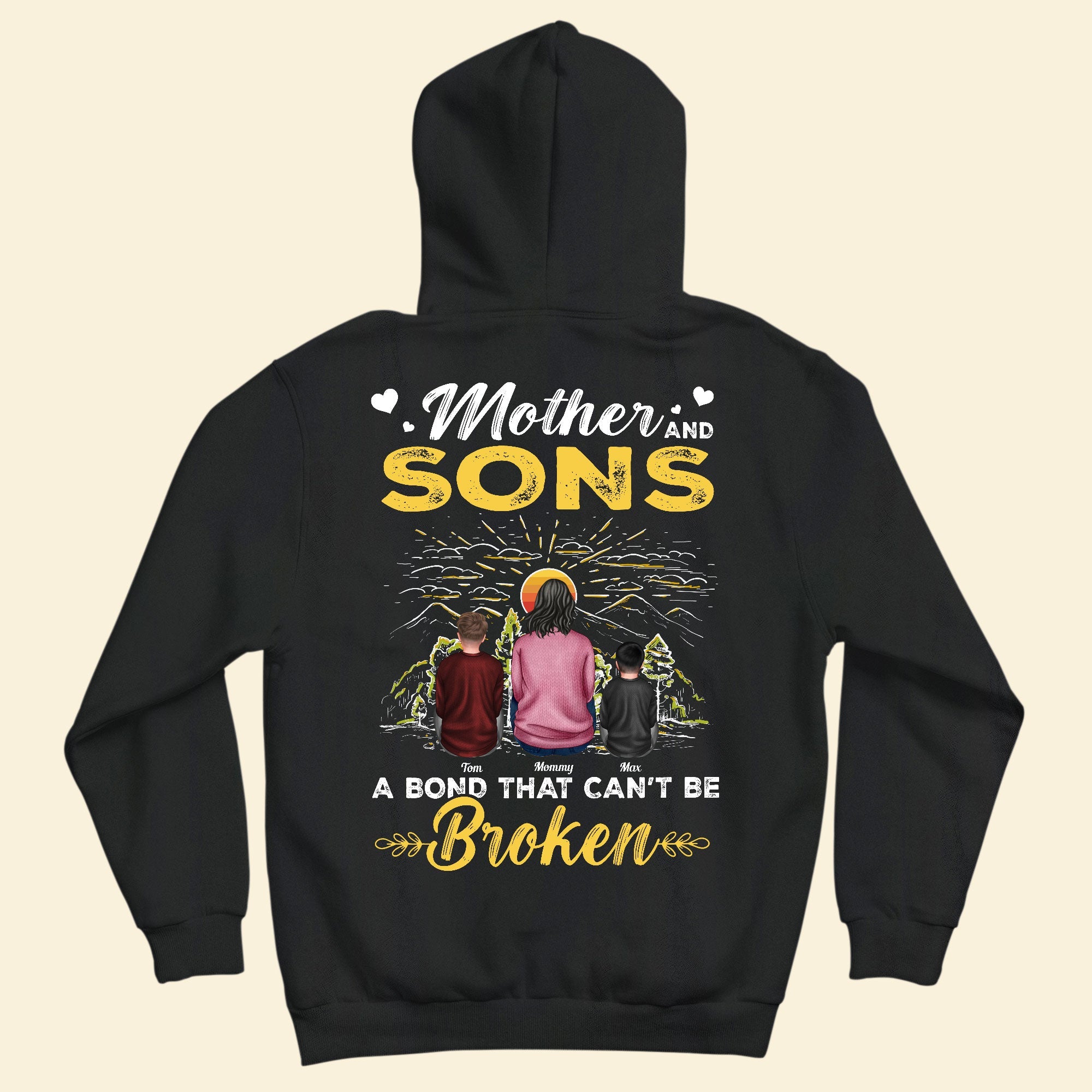 Mother And Son A Bond That Can't Be Broken - Personalized Back PrintedOne Size Shirt - Image 3