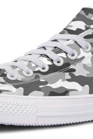 White-on-White Camo Low-Top Sneakers - Sleek Modern Design