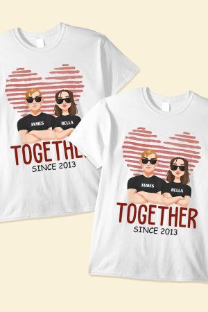 Together Since - Personalized Matching Couple Shirts