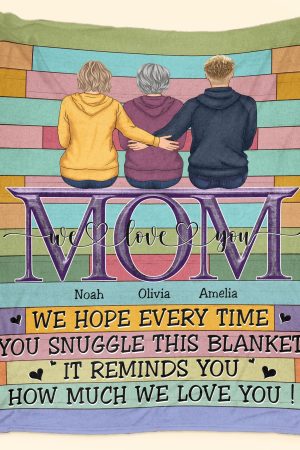 Whenever You Snuggle This Blanket - Personalized Blanket - Birthday Xmas Christmas Gift For Mom, Mother, Gift From Husband To Wife Big Size