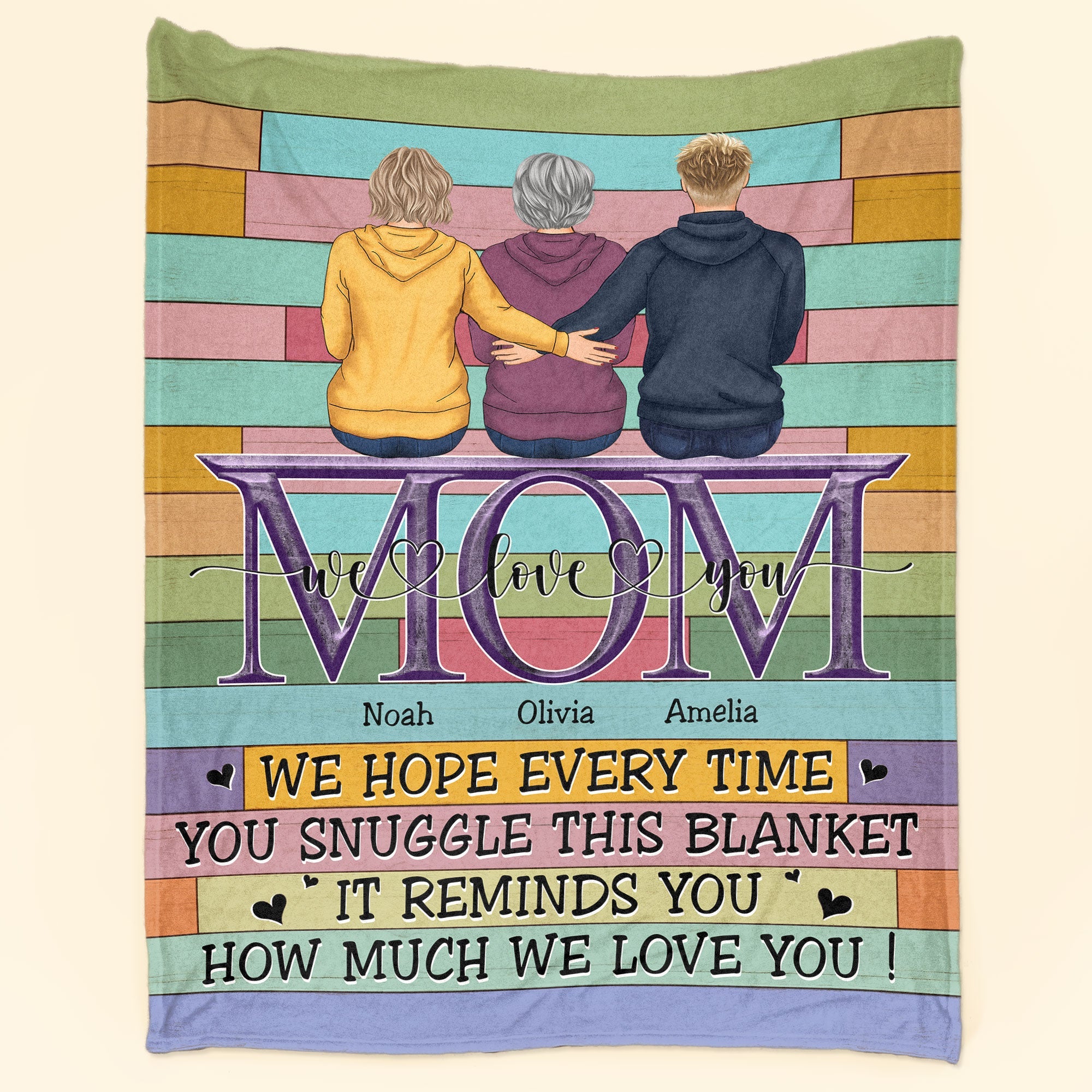 Whenever You Snuggle This Blanket - Personalized Blanket - Birthday Xmas Christmas Gift For Mom, Mother, Gift From Husband To Wife Big Size