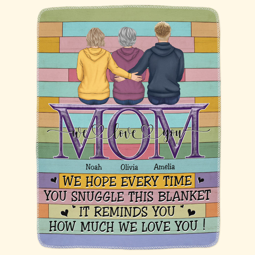 Whenever You Snuggle This Blanket - Personalized Blanket - Birthday Xmas Christmas Gift For Mom, Mother, Gift From Husband To Wife Big Size - Image 3