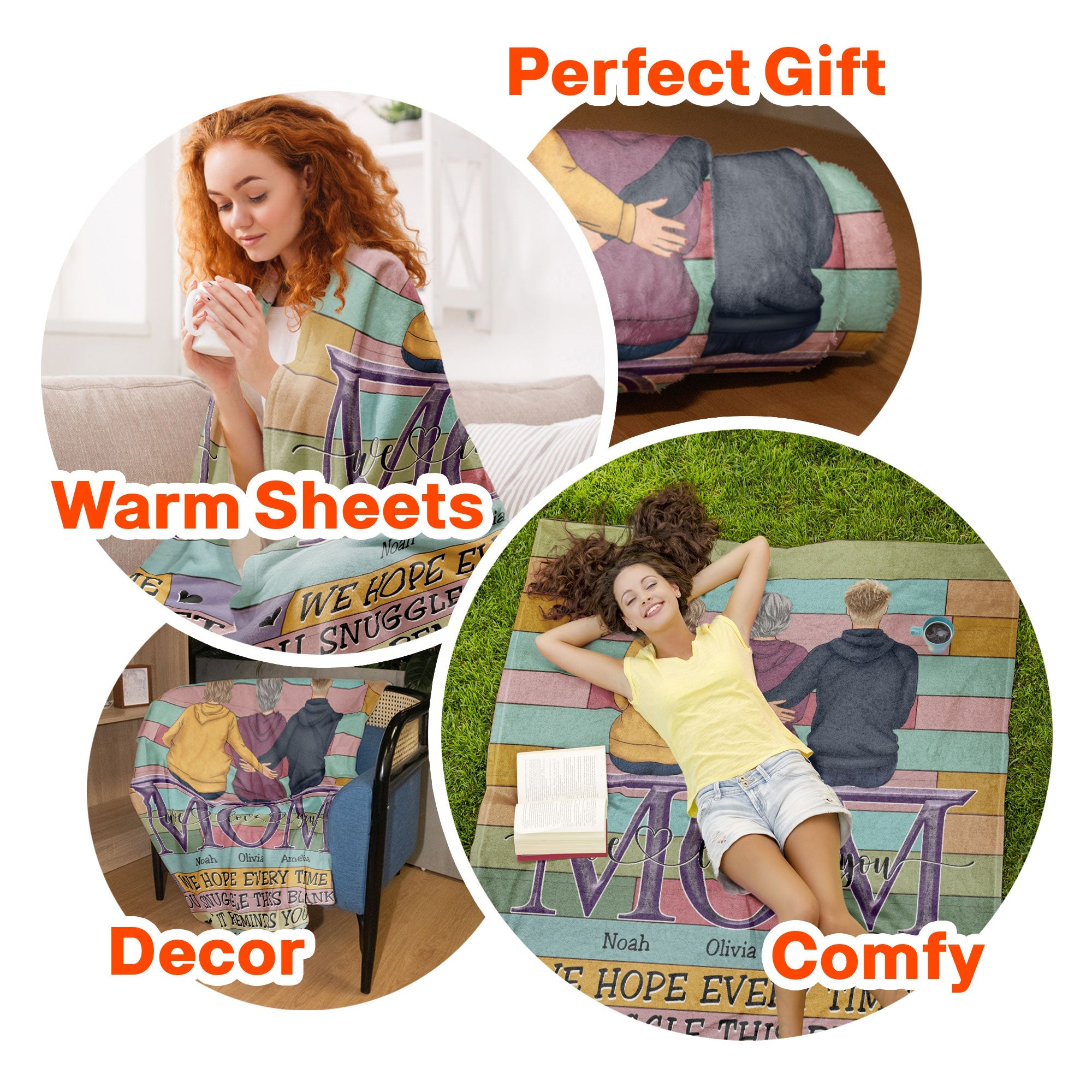 Whenever You Snuggle This Blanket - Personalized Blanket - Birthday Xmas Christmas Gift For Mom, Mother, Gift From Husband To Wife Big Size - Image 6
